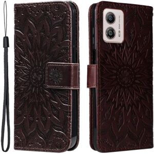 SKALO Motorola Moto G53 5G Mandala Flip Cover - Brun Brown