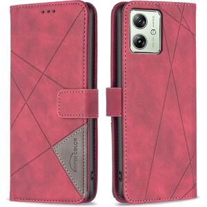 SKALO Motorola Moto G54 5G BINFEN COLOR Præget Flip Cover - Rød Red