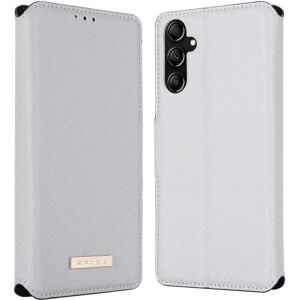 SKALO Samsung A14 4G/5G MUXMA Saffiano PU-læder Pungetui - Hvid White