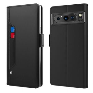 SKALO Google Pixel 8 Kortholder Mirror Flip Cover - Sort Black