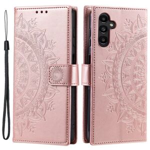 SKALO Samsung A55 5G Mandala Flip Cover - Rosa guld Pink gold