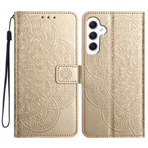 SKALO Samsung A15 5G Mandala Flip Cover - Guld Gold