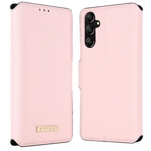 SKALO Samsung A14 4G/5G MUXMA Saffiano PU-læder Pungetui - Pink Pink