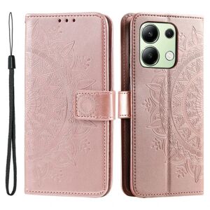 SKALO Xiaomi Redmi Note 13 4G Mandala Flip Cover - Rosa guld Pink gold