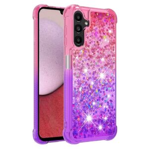 SKALO Samsung A14 5G Kvicksand Glitter Hjerter TPU Cover - Pink- Multicolor