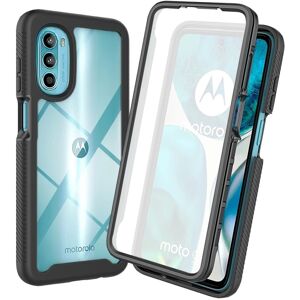 SKALO Motorola Moto G52 Stødsikker Clear Hybrid Cover - Sort Black