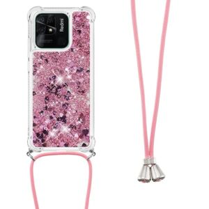 SKALO Xiaomi Redmi 10C Kvicksand Glitter Mobile Collar - Rosa gu Pink gold