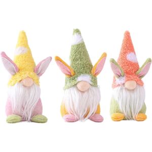 3 STK påske Gnome Bunny med påskeæg, indendørs forårsdekoration