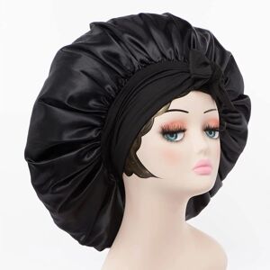 Satin Bonnet Silke Bonnet med elastisk bindebånd Justerbar