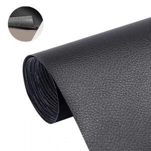 Megabilligt Selvklæbende læderfikserindretning sort 50*137 cm sort