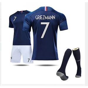 2020 European Cup France trøjesæt børne-voksne fodboldtrøje，22