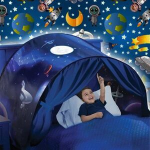 GGNO Kids Bed Telt, Space Bed Telte til drenge, Pop Up Kids Play Telt