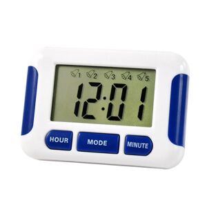 GGNOO Timer（8*5.6*2.2cm）, Multi-alarm medicinpåmindelse, op til 8 dage