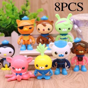 Octonauts Octo-Crew 8 STK Legetøjsfigur Kagedekor Peso Captain - Perfet 8pcs