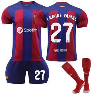 23-24 Barcelona Home Børnefodboldtrøje nr. 27 Yamal- Perfet 26