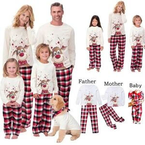 Børn Mænd Kvinder Familie Matchende Jul Nattøj Pyjamassæt - Perfet Mom L