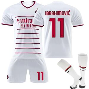 Ac Milan Away Kids Fodboldtrøje til mænd Træningstrøje jakkesæt 22/23 - Perfet IBRAHIMOVIC 11 S