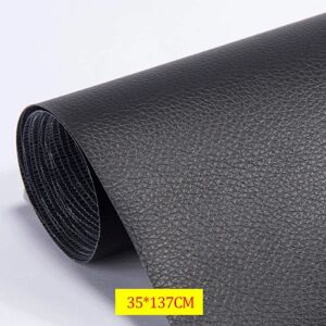 Selvklæbende læder Fix Repair Patch Stick Sofa Reparation Sub - Perfet black 35*137CM