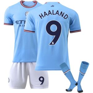 2223 Manchester City Home Børnefodbolddragt nr. 9 Haaland - Perfet 10-11years