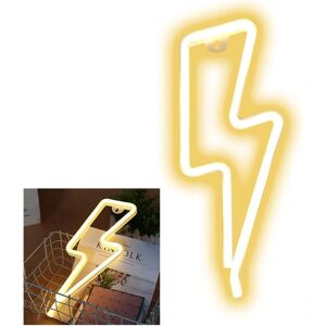 Neonskilt LED Lightning Shape Natlys Vægdekor Lys Power - Perfet