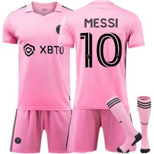 Major League Soccer Messi No.10 Miami International Trøja Home Kids 20(110-120cm)