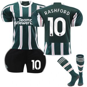 2023/24 Manchester United Ude #10 Rashford fodboldtrøje - perfekt 24(140-145CM)