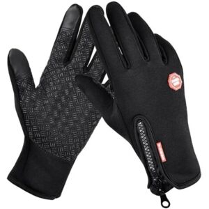 Winter Warm Vindtæt Vandtæt Anti-slip Thermal screen Handsker Black S