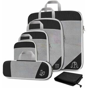 Rejsekompressionspakningskuber, 6-pack udvidelige duffeltasker