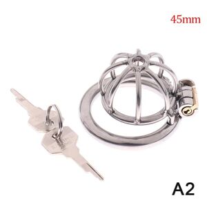 Rustfrit stål Metal Mand Chastity Cage Device Restraint Spike - Perfet 45mm