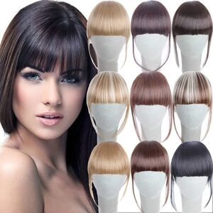 Kvinder Neat Bang Fringe Extensions paryk Blonde hår Ornament - Perfet 613#