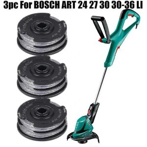 3 stk til Bosch Art 24 27 30 30-36 Li Trimmer Trimmer Skærelinje Spolefremføring 6m 1,6mm Reservedele til haveredskaber