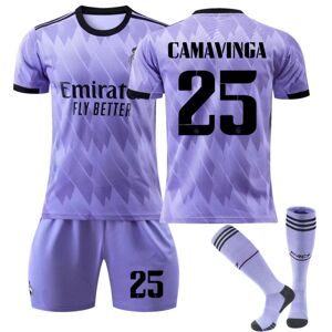 Ny sæson 2022-2023 Real Madrid fodboldtrøje fodbolddragter CAMAVINGA 25 Kids 26(140-150CM)
