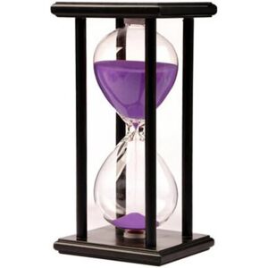 60 minutters timeglasur 1 time boligdekoration Timeglas Timer Kontor Ornament Timeglas Træramme Timeglas Time Lilla