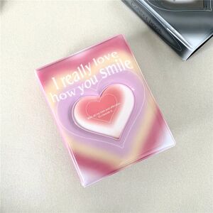 HEET Love Heart 3 Tommer Kpop-fotokortholder Tegneseriefotoalbum Sta Pink