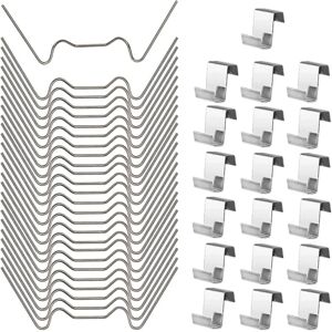 100 stk. 50x drivhusglas W Wire Clips Og 50x Z Overlap Clips til udskiftning af drivhusglas Tilbehør Drivhusglas Clips Rustfrit stål G