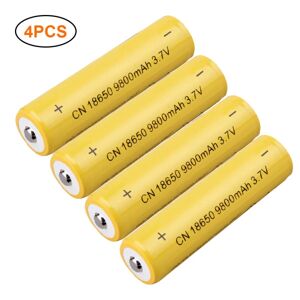 LD 4 stk 3,7V Volt 9800mAh Li ion lithium batteri 18650 genopladelige batterier til lommelygte pandelampe Power Bank++
