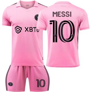 Fodboldtrøje New Messi Jersey Inter Miami Youth Herre hjemmetrøje No. 10 20(110-120cm)