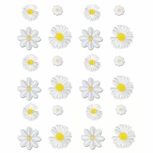 Iron-on Patch Sy-on Patches Daisy Flower Patches 24 stykker Creat