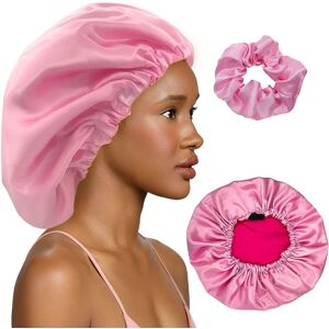 3stk pink Satin Bonnet Silke Bonnet Til Sovende Hår Bonnets Til