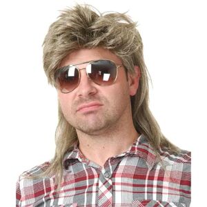 Herreparyk Blond Mullet 80'er Mulletparyk Herre Langt Syntetisk Hår Wi