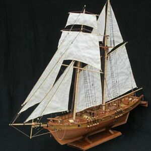 Jettbuying 1:100 Halcon træ sejlbåd Model DIY Kit Skibssamling De A one size