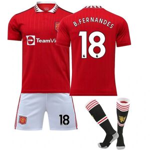22/23 Ny Manchester United fodboldtrøje B.FERNANDES 18 Sportstøj til børn og voksne B.FERNANDES 18 B.FERNANDES 18 XXL