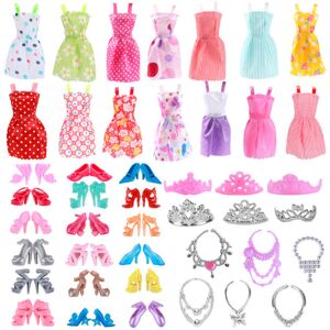 32 stykker 30 cm/11 tommer barbie tøj og sko dress up tilbehør