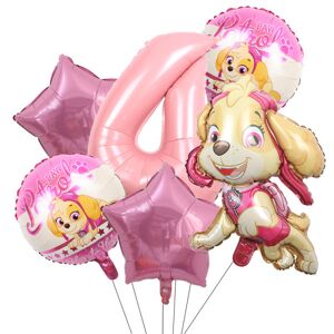 Fødselsdagsballon Pink Ballon Paw Patrol Ballonpige Fødselsdag Ba