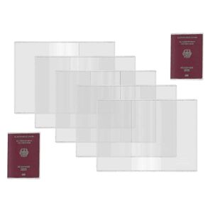 5-pak pascover, klar plastik pasbeskytter, til pas i standardstørrelse Rfid ID-kortcover
