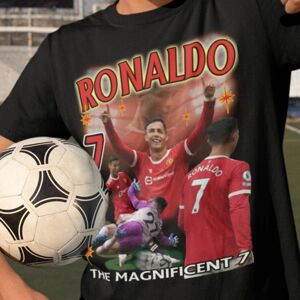 Highstreet Cristiano Ronaldo Black united 7 t-shirt manchester retur stil 128cl 7-8år