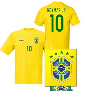 Highstreet Fodboldtrøje i brasiliansk stil med Neymar Jr 10 print M
