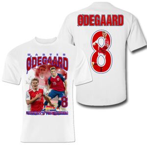 Highstreet Martin Ødegaard Arsenal Norge spiller t-shirt sportstrøje 130 cl 7-8år