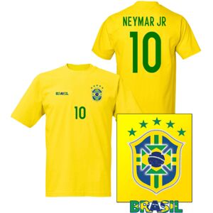 Highstreet Fodboldtrøje i brasiliansk stil med Neymar Jr 10 print 130cl 7-8år