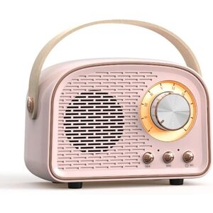 Mini Radio Bluetooth Højttaler PINK Pink